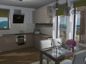 Kitchen and dining design on the foothills of Leliceni