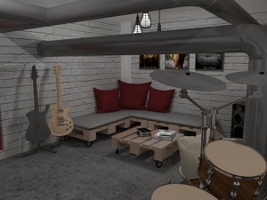 Rehearsal space in the basement, Miercurea-Ciuc